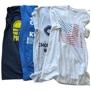 Swing Juice bundle of 4 NWOT Pickle Ball T-shirts size S EC0074